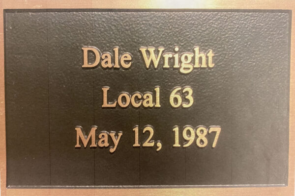 Dale Wright in memory fallen brothers